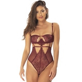 Oh La La Cheri Wine Lace Cut-Out Half Cup Body