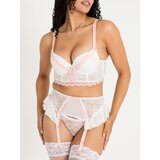 Lovehoney Vintage Bliss Ivory Bra Set (3 Piece) - Small - Ivory