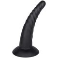 Pleasure Pointer Ribbed Suction Dildo Plug - 5.5 Inch