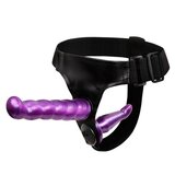 Double Ended Purple Strap On Dildo 7 Inch for Couples