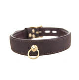BOUND Nubuck Leather Choker with &#039;O&#039; Ring