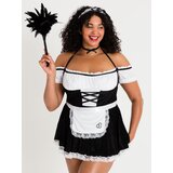 Lovehoney Fantasy Plus Size French Fancy Maid Costume - One Size Queen - Black