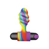 Bang! Vibrating Rainbow Butt Plug