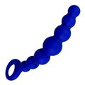 Blue Silicone Beaded Anal Probe - 8 Inch