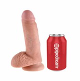 King Cock 7 Inch Cock with Balls-Flesh