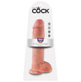 King Cock 11 Inch Cock with Balls-Flesh