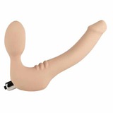 Simply Strapless Small Strap On Vibrator -Vanilla