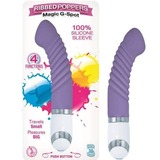 Ribbed Silicone G-Spot Mini Vibrator Purple