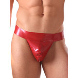 Men's Thong Metallic Red