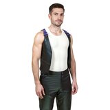 Men’s Gridlock Leather Waistcoat Black and Purple