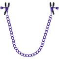 Doc Johnson Merci Chained Up Nipple Clamps - Purple