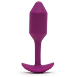 b-Vibe Vibrating Snug Plug Medium Weighted Silicone Butt Plug 3 Inch