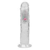 RealRock LED Vibrating Dildo with Remote Control - 8"