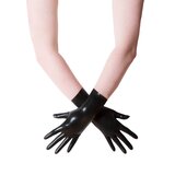 Black Moulded Short Latex Gloves