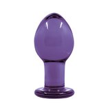 Crystal Premium Glass Plug - Medium - Purple