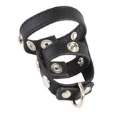 E.M.B.D. Leather Cock Ring & Ball Divider