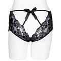 Posh Pout Black Lace Open Back Boyshorts