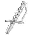 Corker Steel Ribbed Through-Hole Penis Plug - 7cm