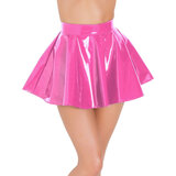 PVC Skater Skirt In Pink