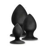 Anal Adventures Platinum - Silicone Anal Stout Plug Kit