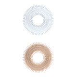 Mack Tuff Ribbed Cock Rings - Clear