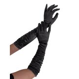 Satin Ruffle Elbow Gloves - One Size