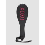 Bondage Boutique Faux Leather Pink XOXO Spanking Paddle  - Black