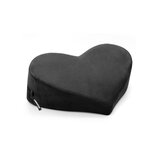 Heart Wedge Sex Pillow - Microvelvet - Black