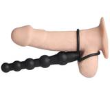 Love Rider Silicone Beaded Dual Penetrator Strap-On