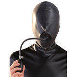 Rubber Hood with Pump Up Gag in Black