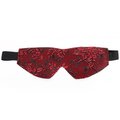 Wild Floral Red Faux Leather Blindfold
