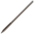 Torment Stainless Steel Ribbed Urethral Sound - 15.5cm