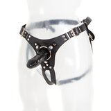 Leather Bondage Dominance Strap-On Harness - One Size