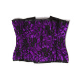 Floral Underbust Corset Purple 24 Inch