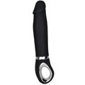Push Comes To Shove Black Silicone Dildo Vibrator