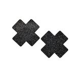 X Glitter Pasties - Black