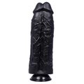 The Stunt Double Monster Black Dildo - 12 Inch