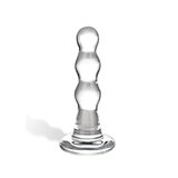 Triple Play Beaded Glass Butt Plug