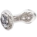 Diamante Glitter-Filler Glass Butt Plug - 4 Inch