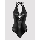 Lovehoney Fierce Leather-Look Lace-Up Body 	 - Small - Black