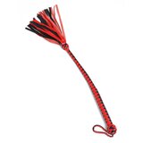 Red & Black Braided Leather Hunter Whip