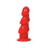 All Red - 6.5 inch Tiered Dildo