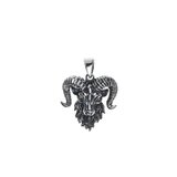 Horned Rams Head Pendant with Chain