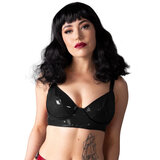 Sweet Plum PVC Bra Black